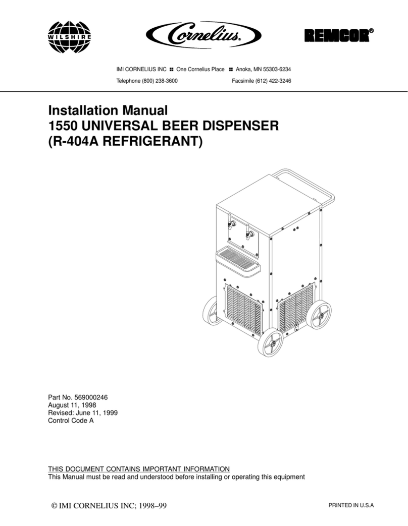 Cornelius REMCOR 1550 installation manual