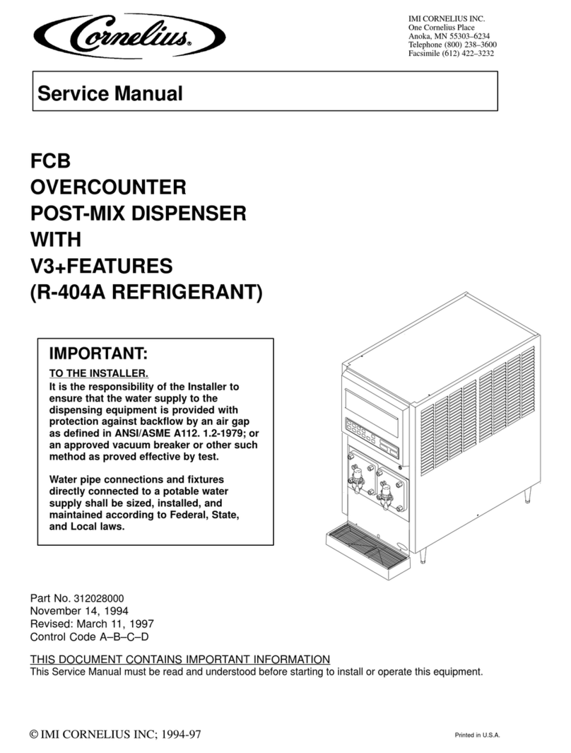 Cornelius R-404A REFRIGERANT User manual Cornelius R-404A REFRIGERANT User manual