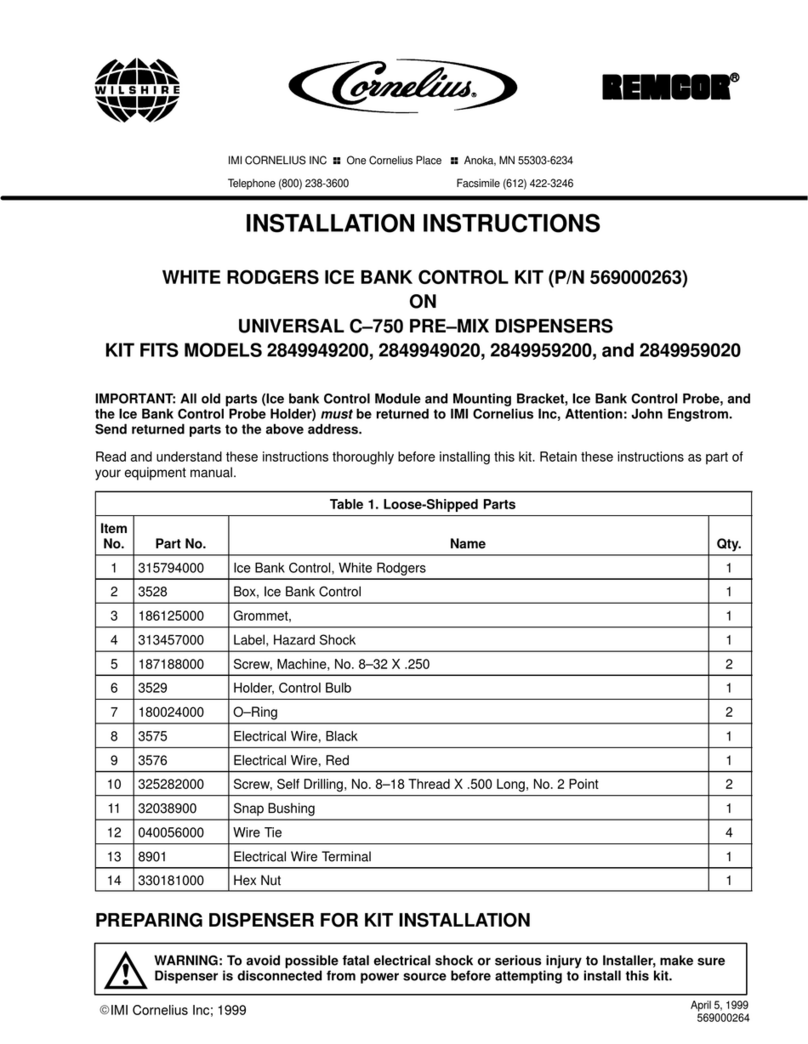 Cornelius Remcor 2849949020 User manual