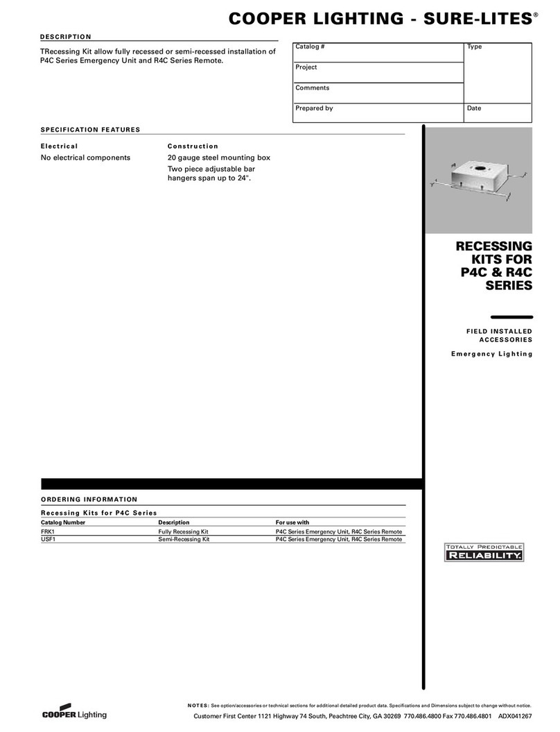 Cooper Lighting Sure-Lites P4C Series User manual