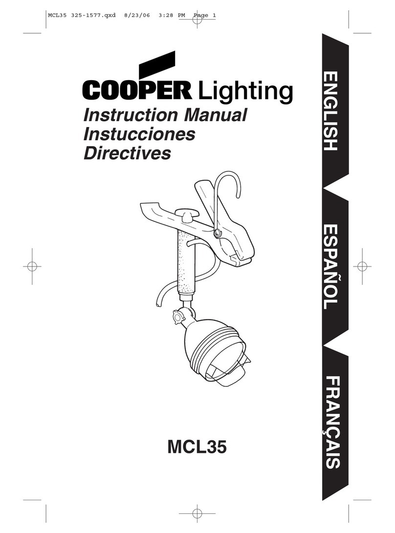 Cooper Lighting MCL5 instruction manual