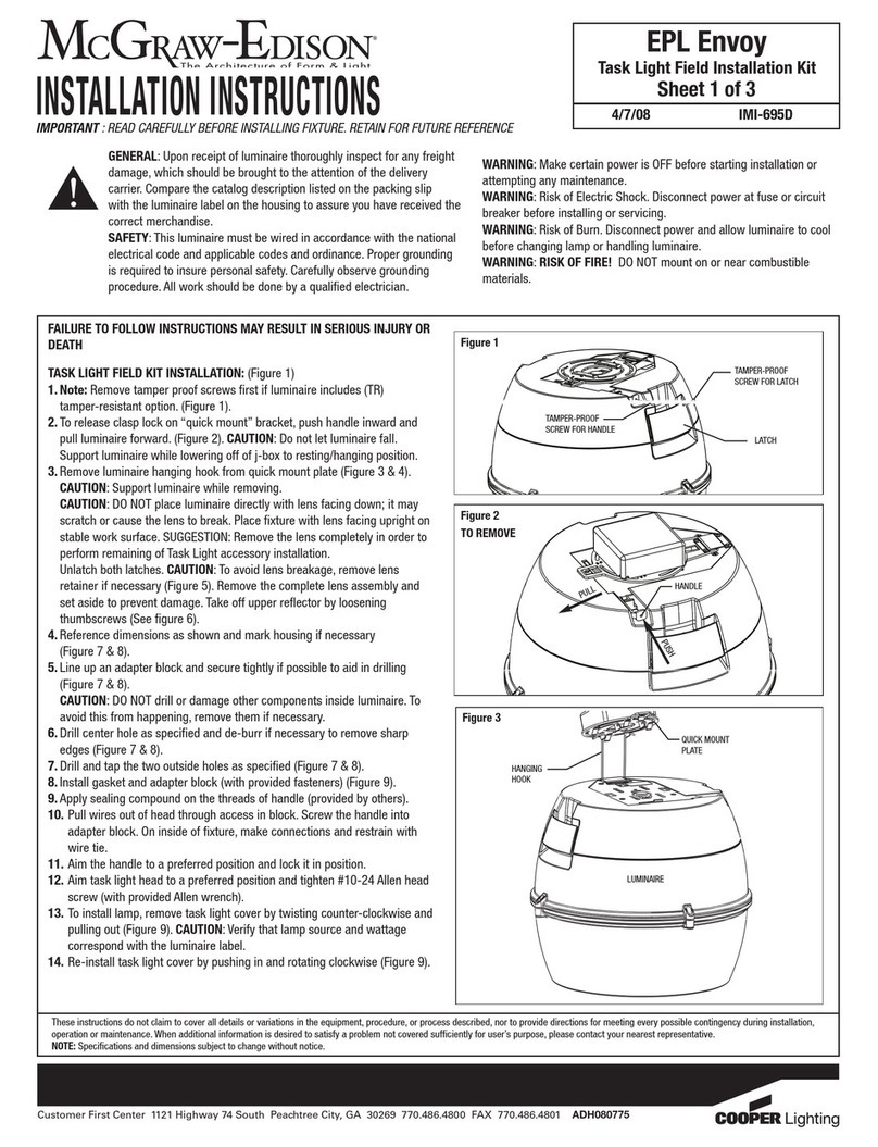 Cooper Lighting McGraw-Edison IMI-6950 installation instructions