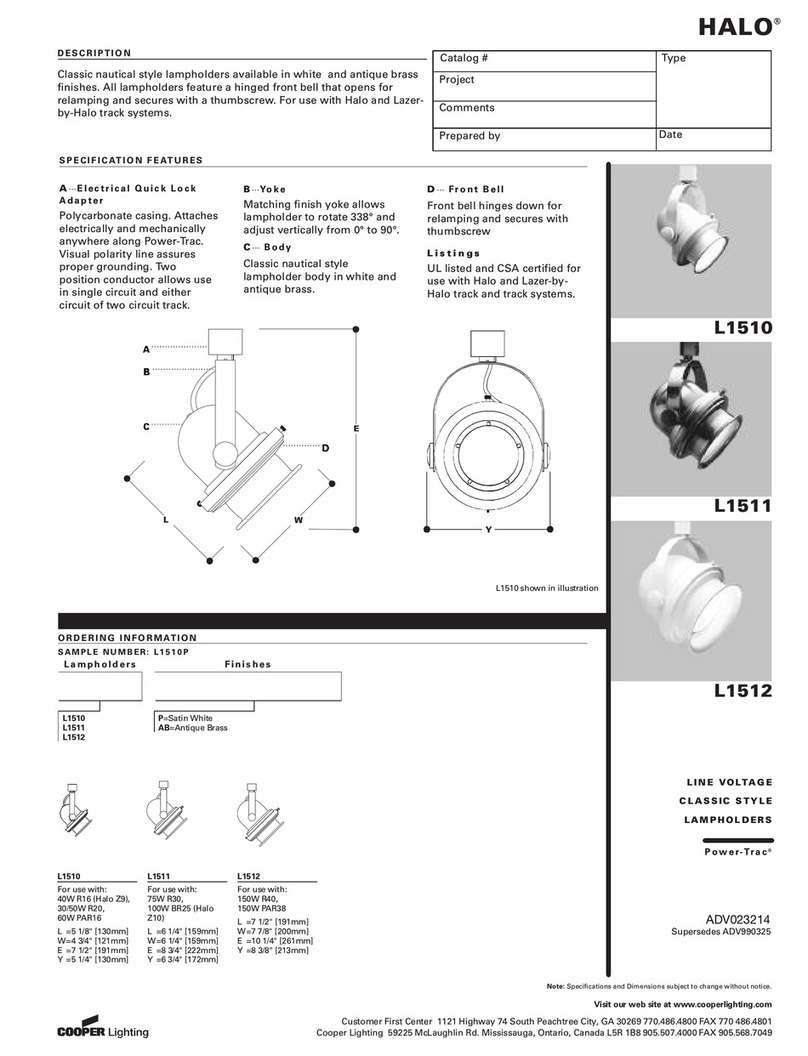 Cooper Lighting Halo L1510 Specifications