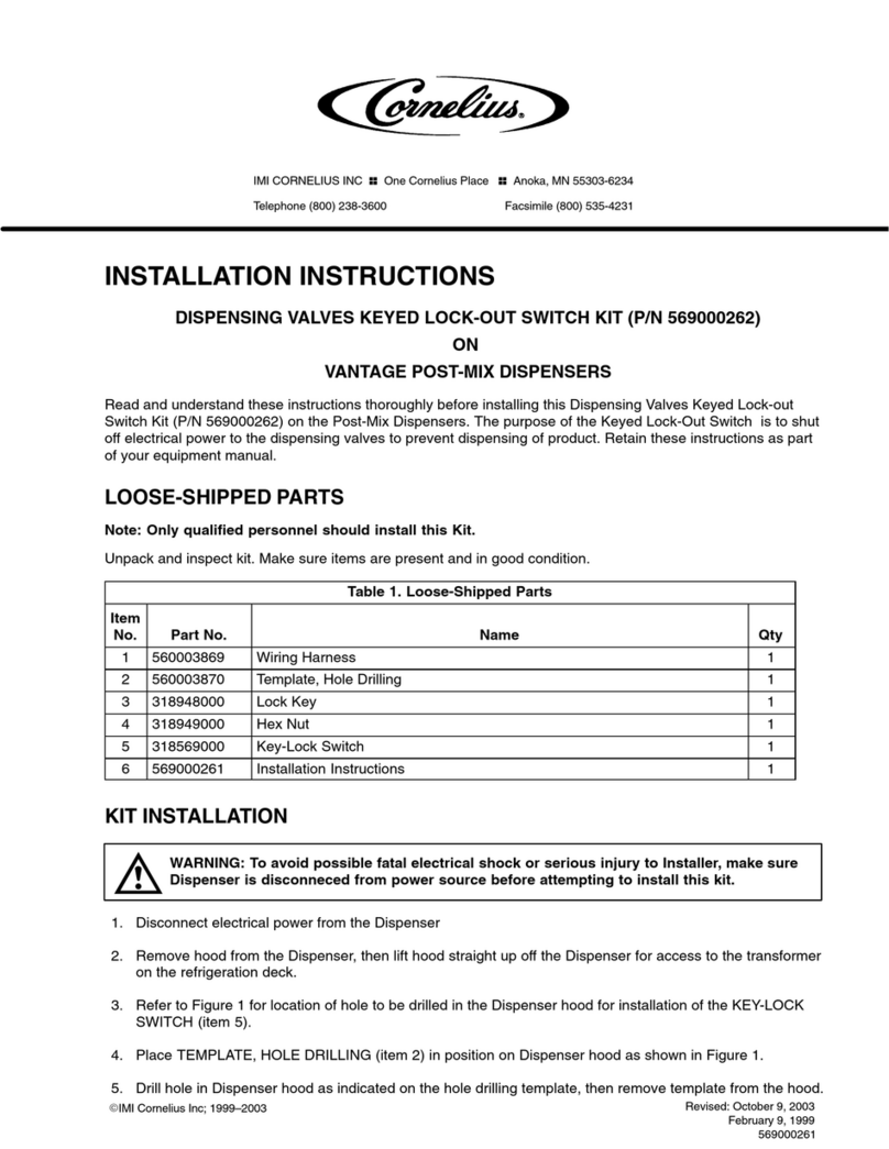 Cornelius 318569000 installation instructions