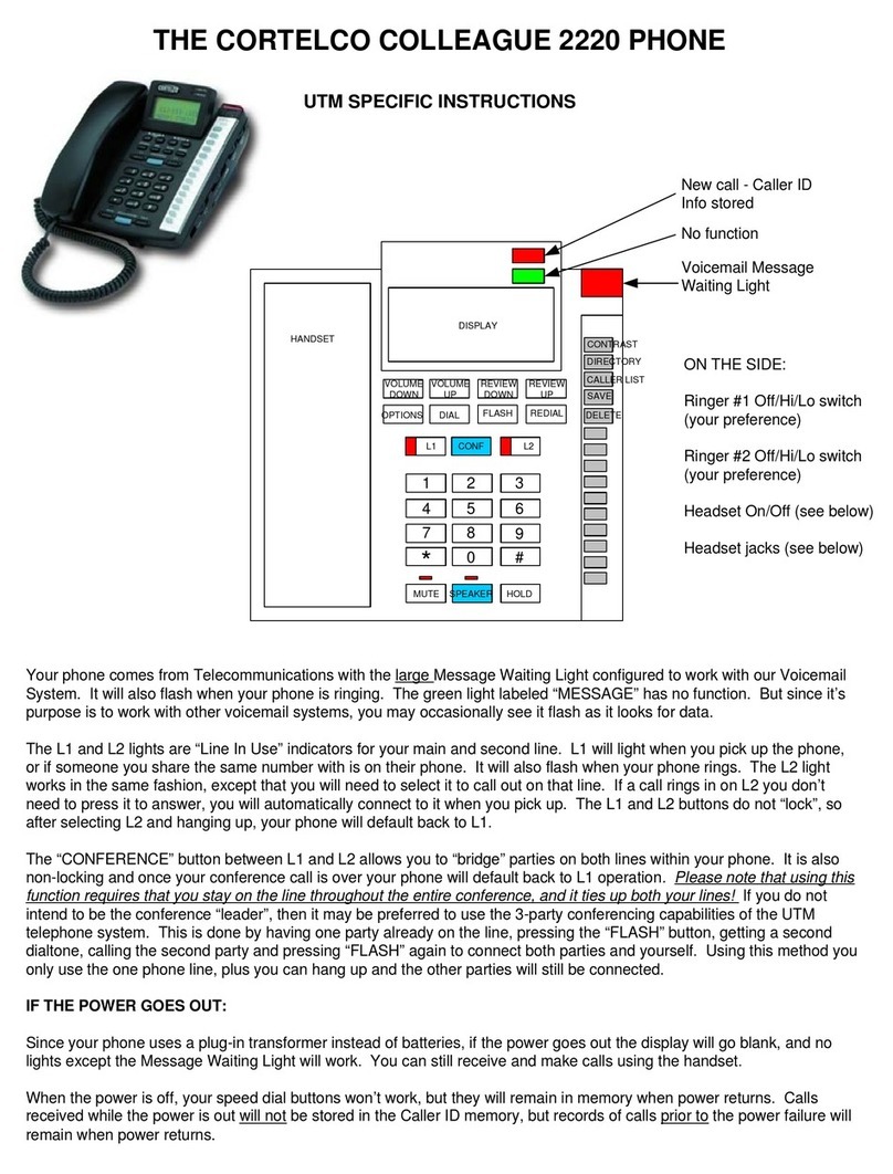 Cortelco COLLEAGUE 2220 User manual