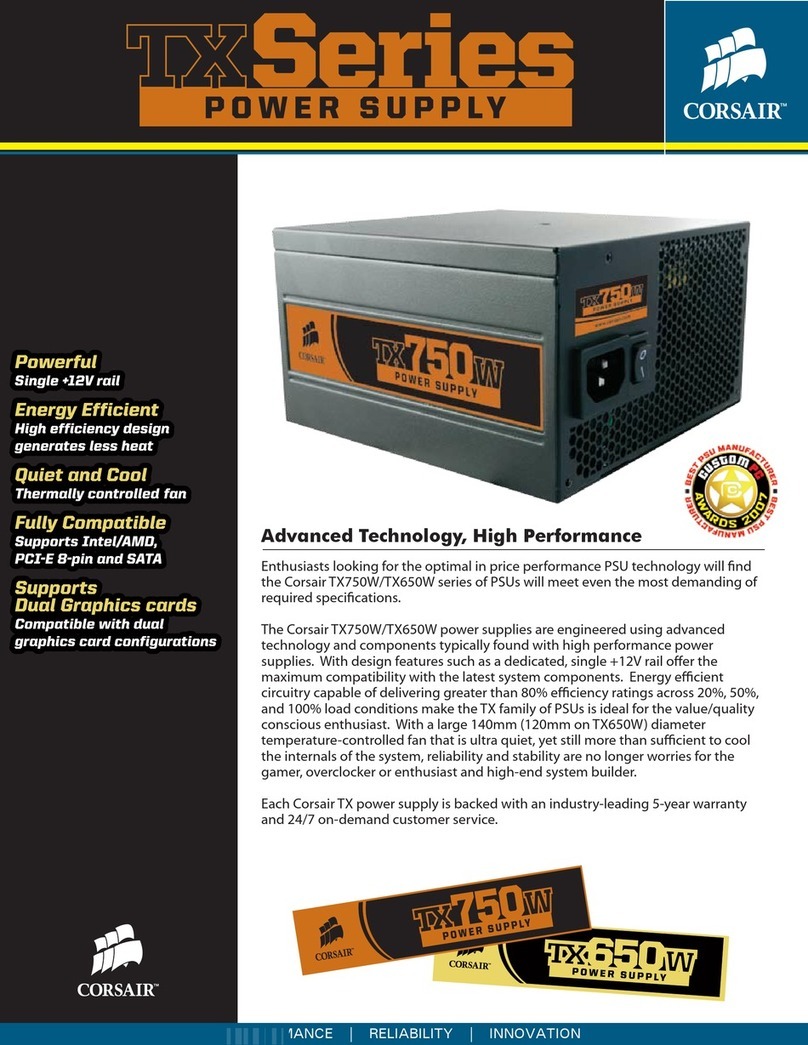 Corsair CMPSU-650TX Brochure & specs