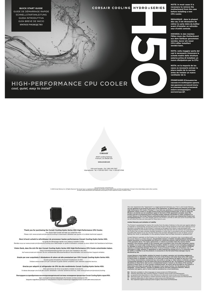 Corsair Hydro Series User manual