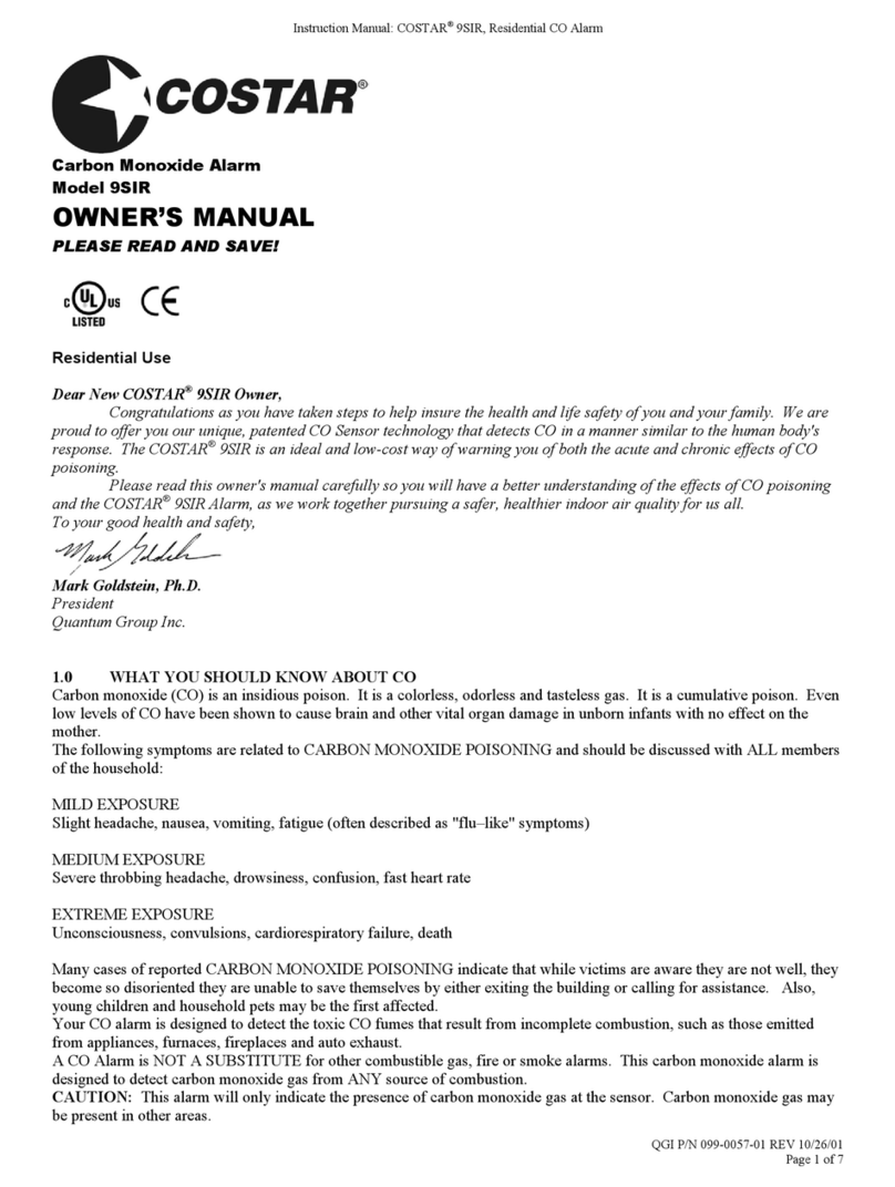 Costar 9SIR owner's manual