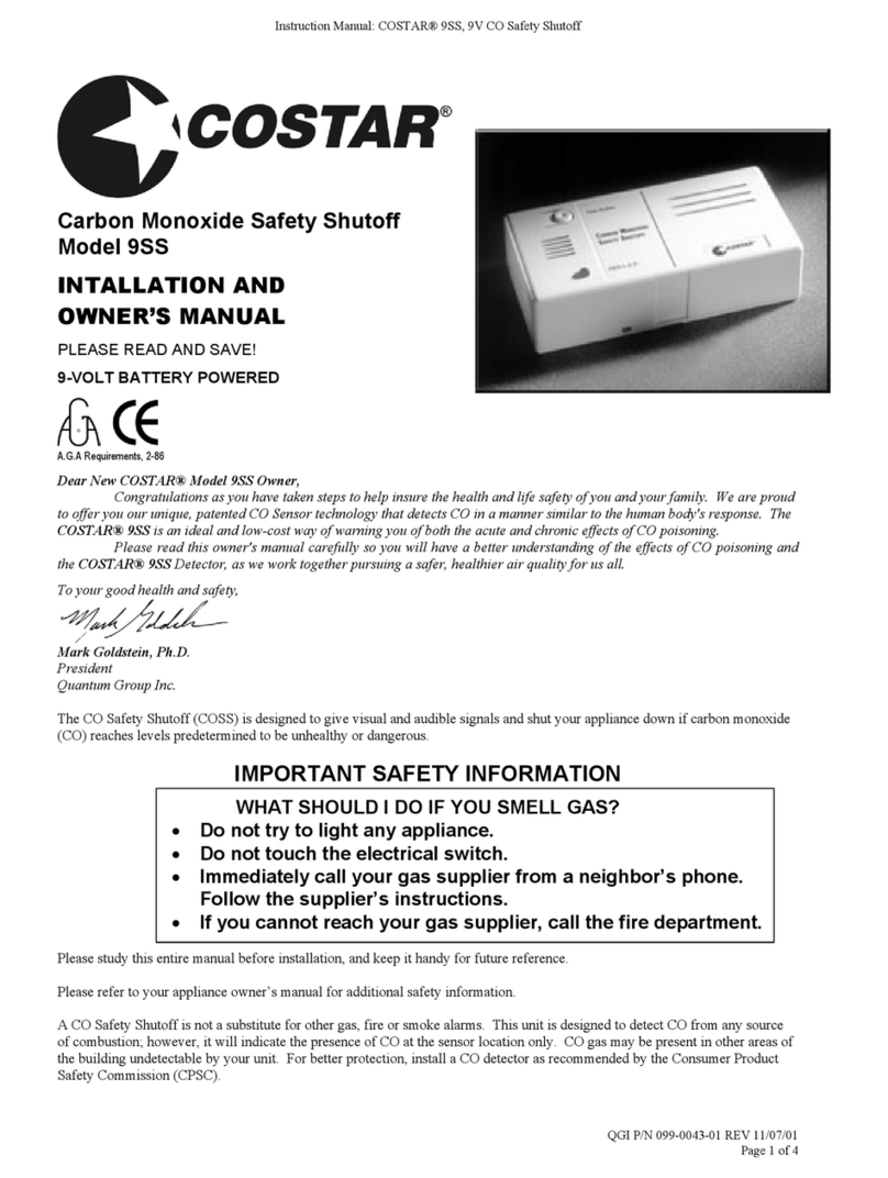 Costar 9SS Installation and owner's manual