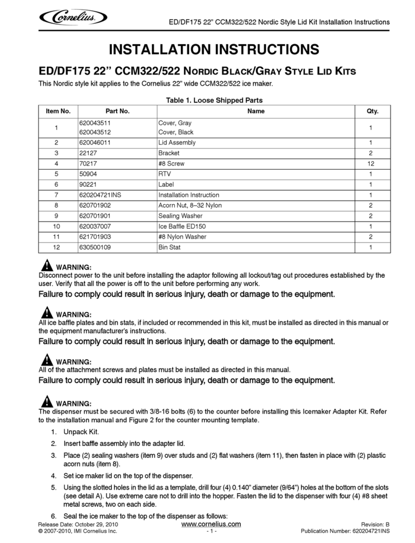 Cornelius P/N 620204721 User manual