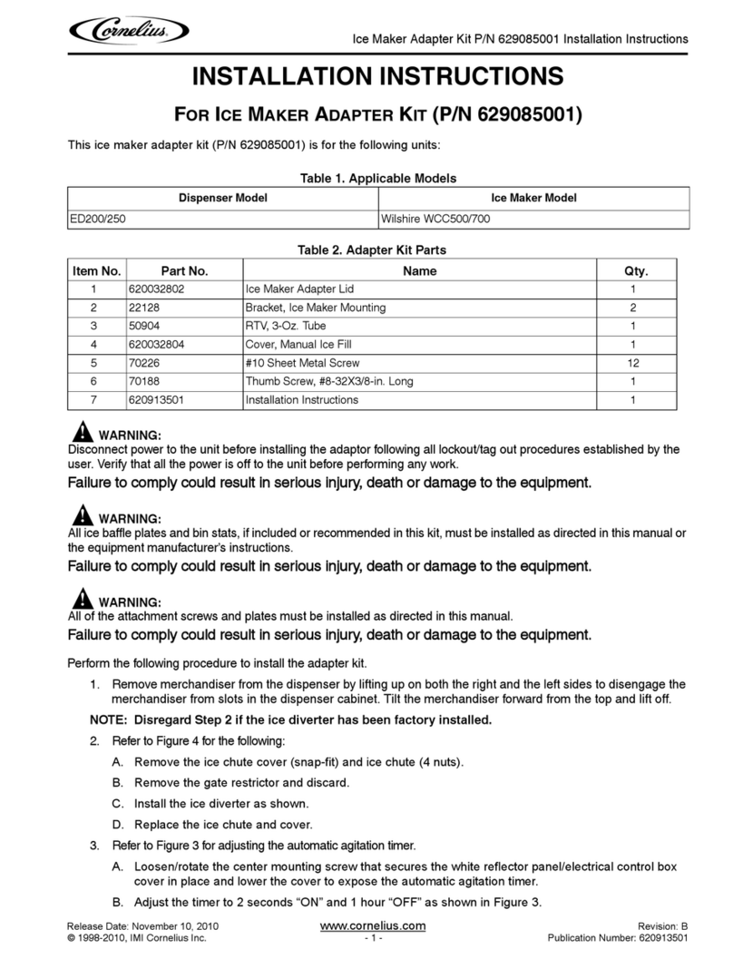 Cornelius P/N 620032802 User manual