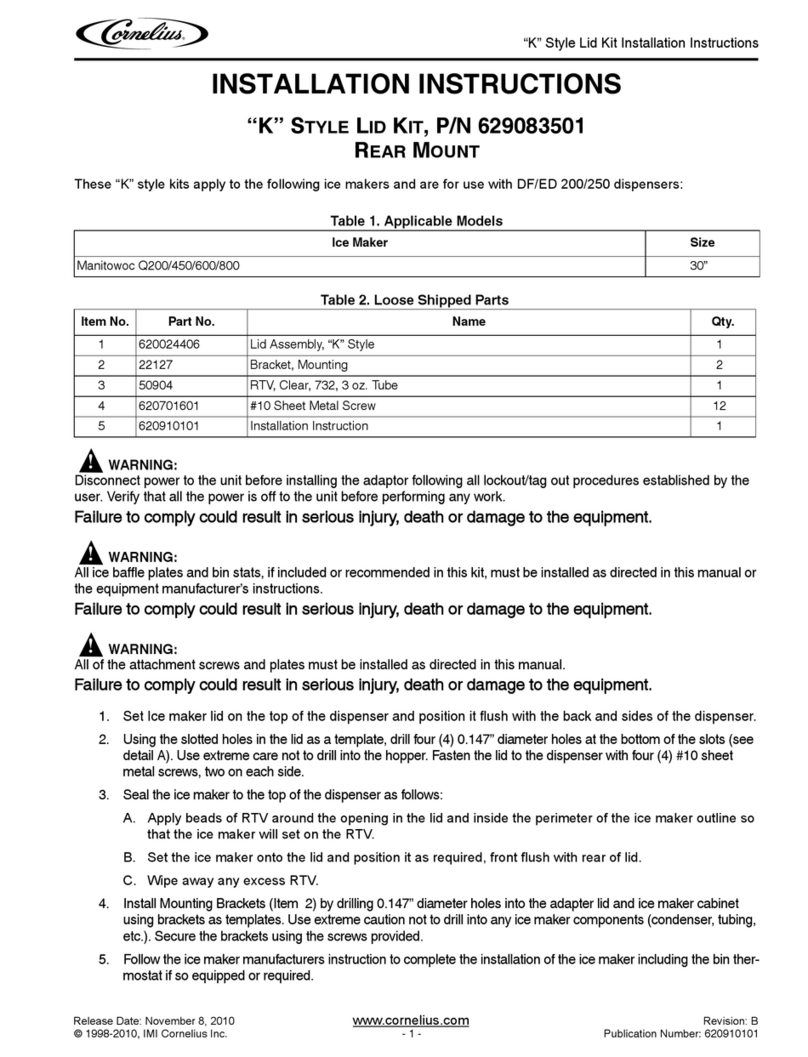 Cornelius P/N 620024406 User manual