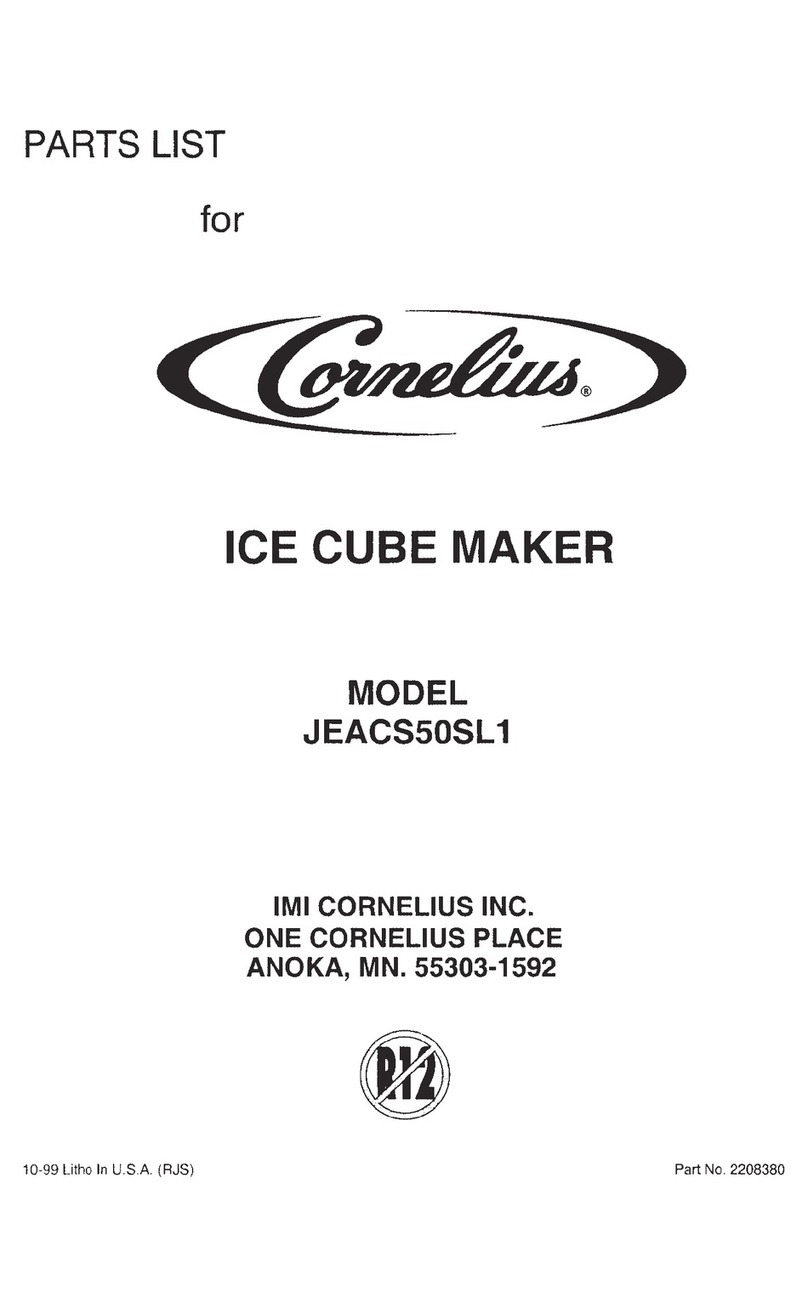 Cornelius Ice Cube Maker JEACS50SL1 User manual