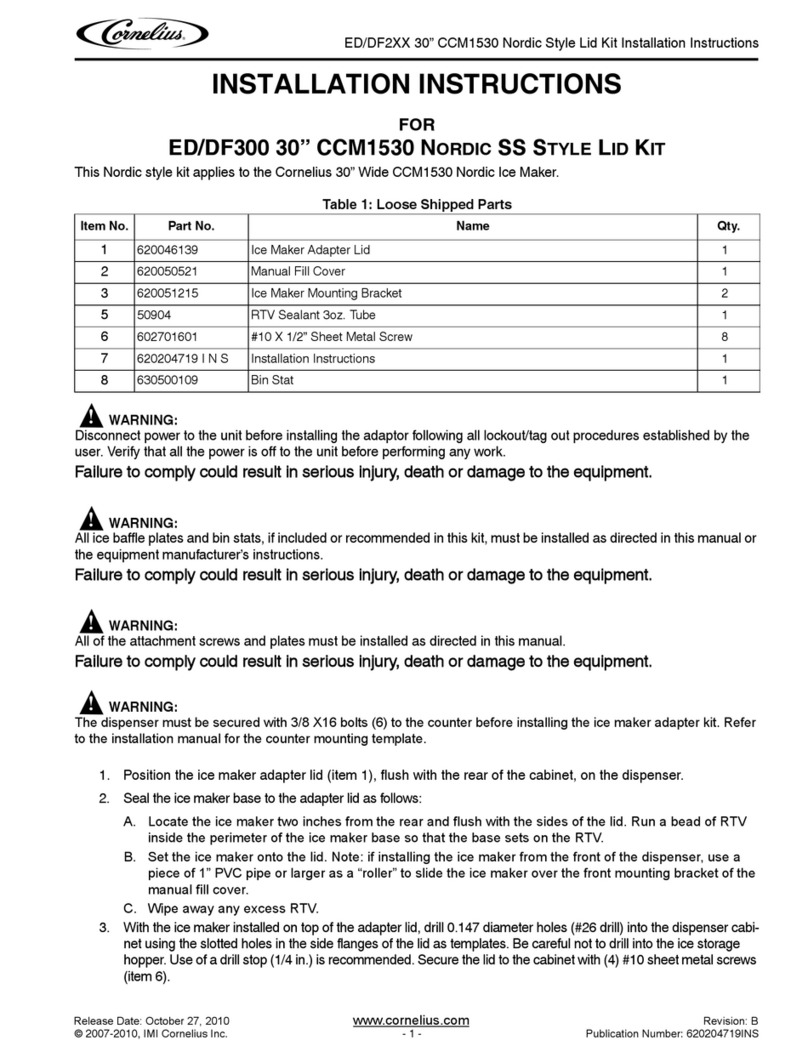 Cornelius Nordic CCM1530 User manual