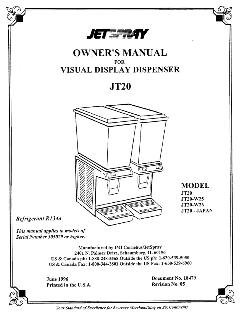 Cornelius Jetspray JT20-W25 User manual