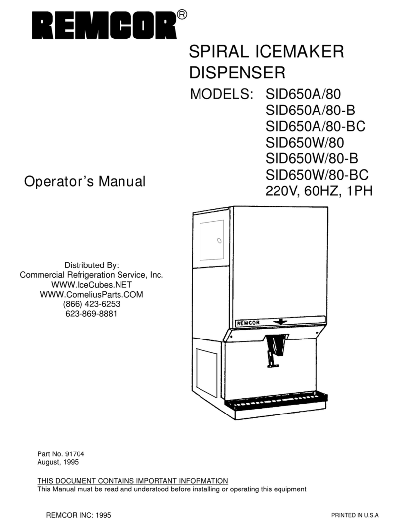 Remcor SID650A/80 User manual