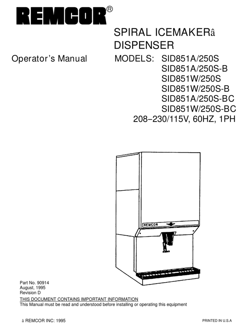 Remcor SID851A/250S Operator's manual