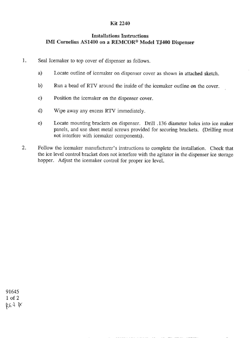 Cornelius REMCOR TJ400 User manual