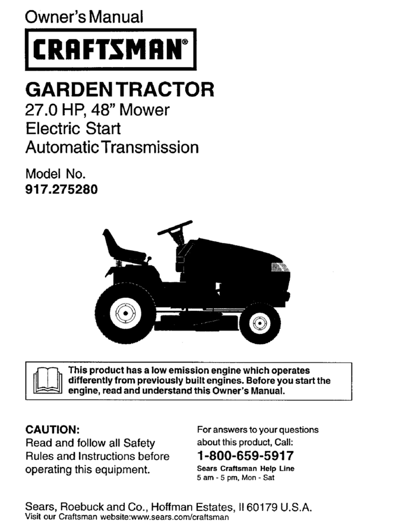 Craftsman GARDENTRACTOR 917.27528 owner's manual