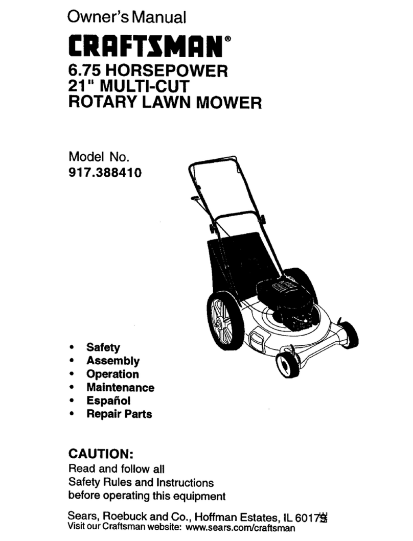 Craftsman ROTARY LAWN MOWER 917.38841 owner's manual