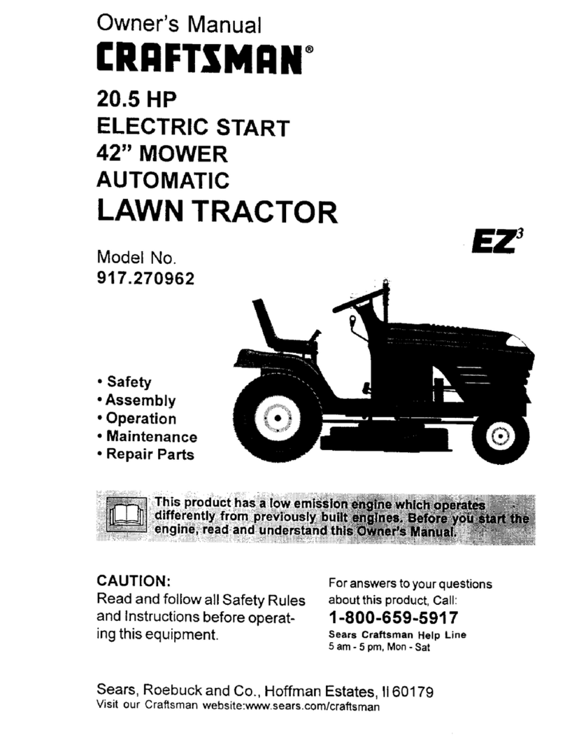 Craftsman LAWN TRACTOR 917.270962 User manual