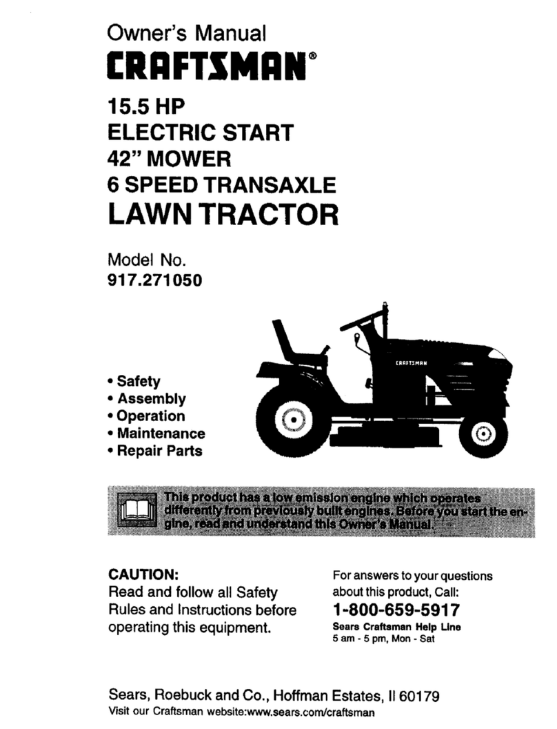Craftsman LAWN TRACTOR 917.27105 User manual