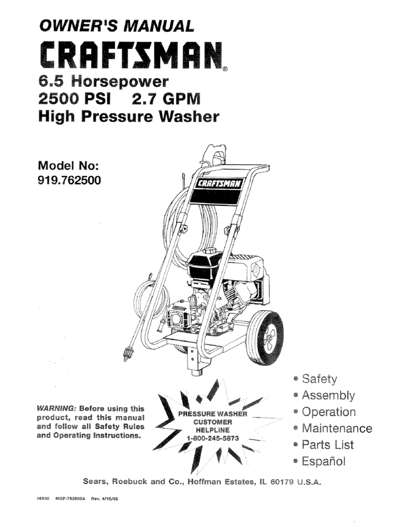 Craftsman MGP-762500A owner's manual