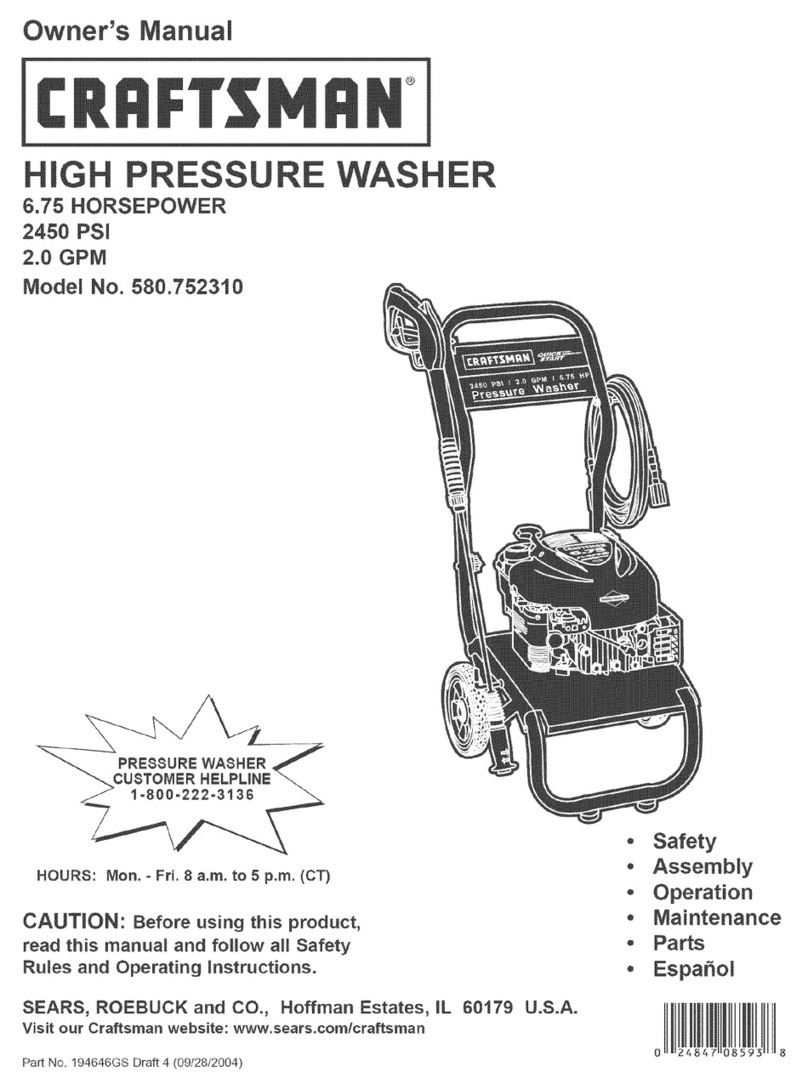 Craftsman HORSEPOWER 580.75231 owner's manual