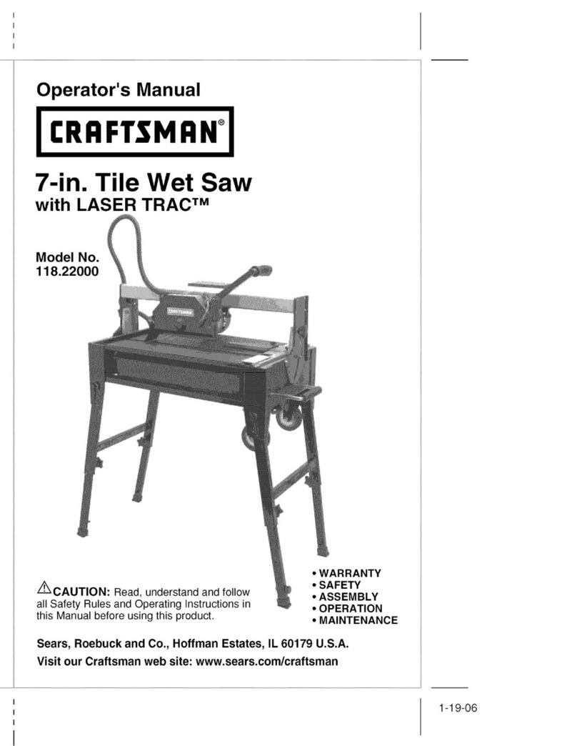 Craftsman 118.22000 Operator's manual