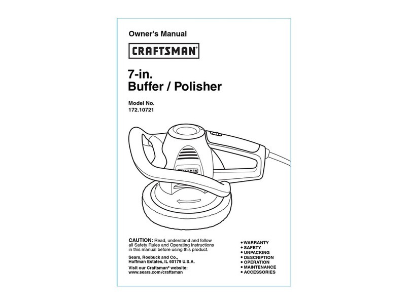 Craftsman 7-IN. BUFFER / POLISHER 172.10721 User manual