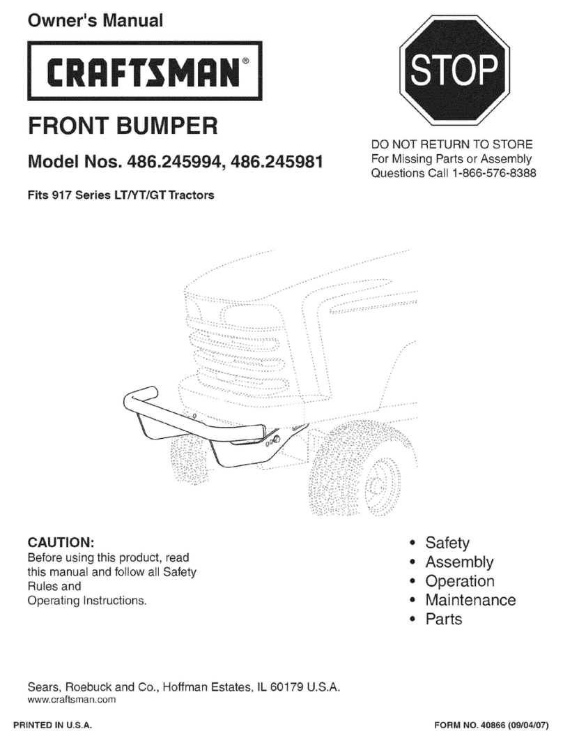 Craftsman FRONT BUMPER 486.245981 User manual