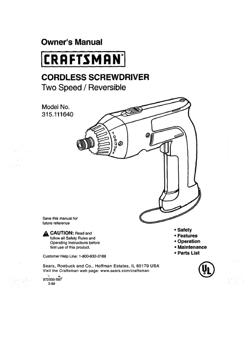 Craftsman 315.111640 User manual