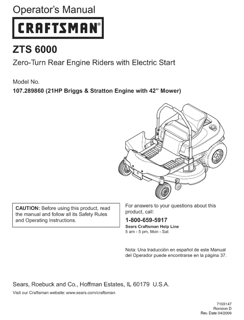Craftsman ZTS 6000 User manual
