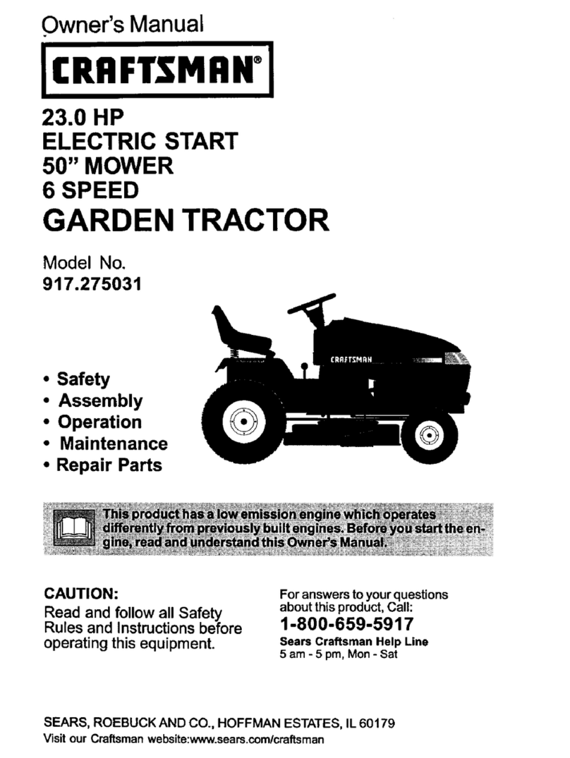 Craftsman 23.0 HP 917.275031 owner's manual
