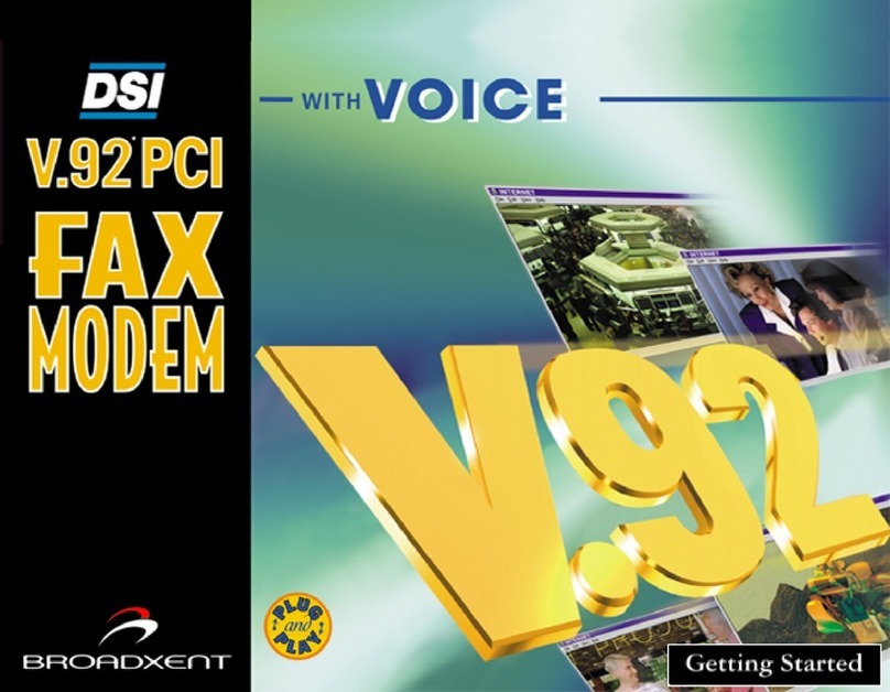 Broadxent DSI V.92 user manual