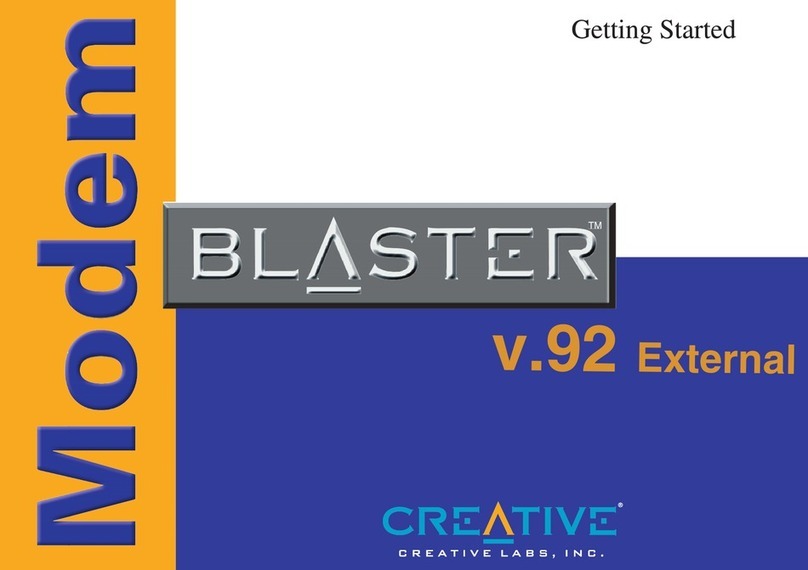 Creative Modem Blaster V.92 External User manual Creative Modem Blaster V.92 External User manual