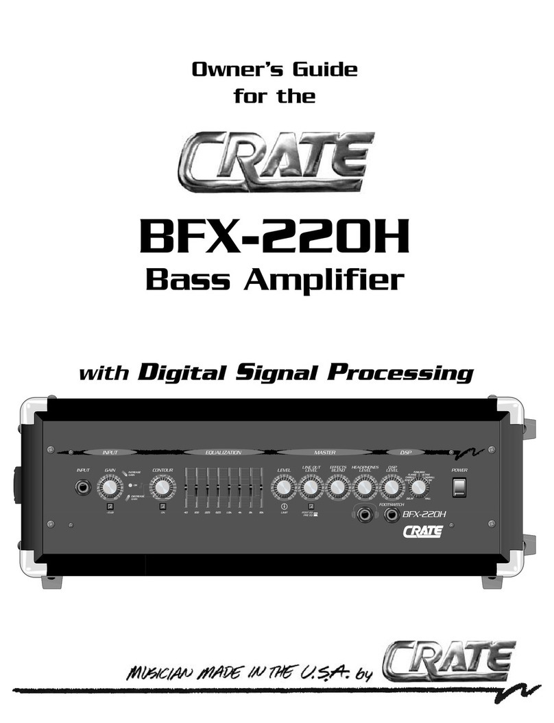 Crate BFX-220H owner's guide