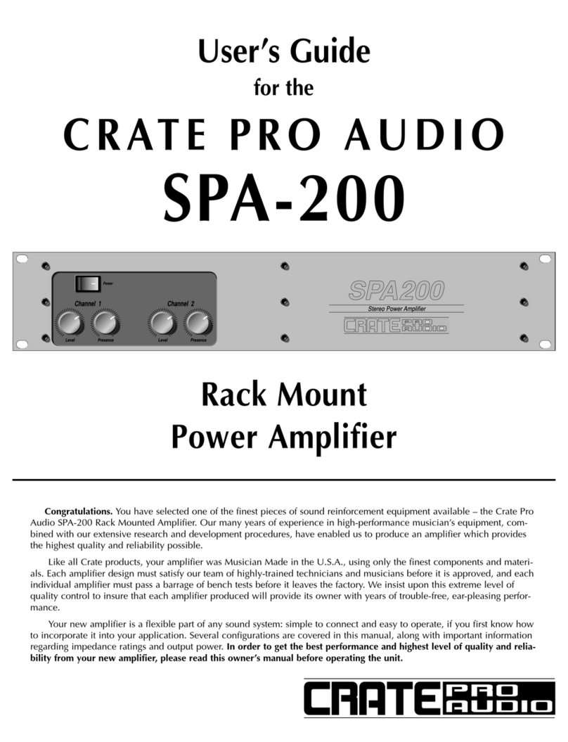 Crate Pro Audio SPA-200 user guide