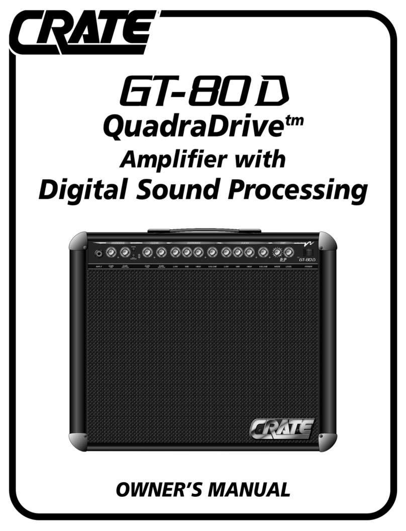 Crate QuadraDrive GT-80D User manual