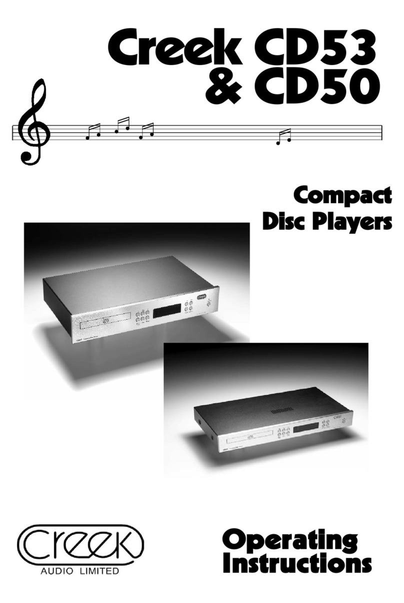 Creek Audio CD50 User manual