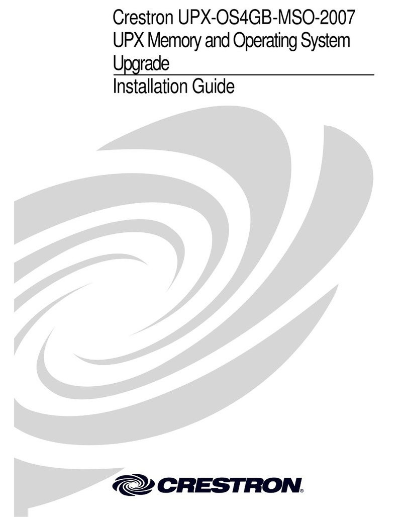 Crestron UPX-OS4GB-MSO-2007 User manual