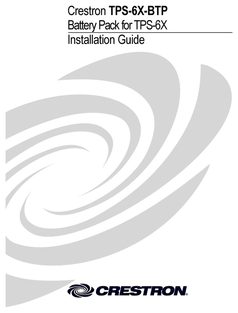 Crestron Battery Pack TPS-6X-BTP User manual