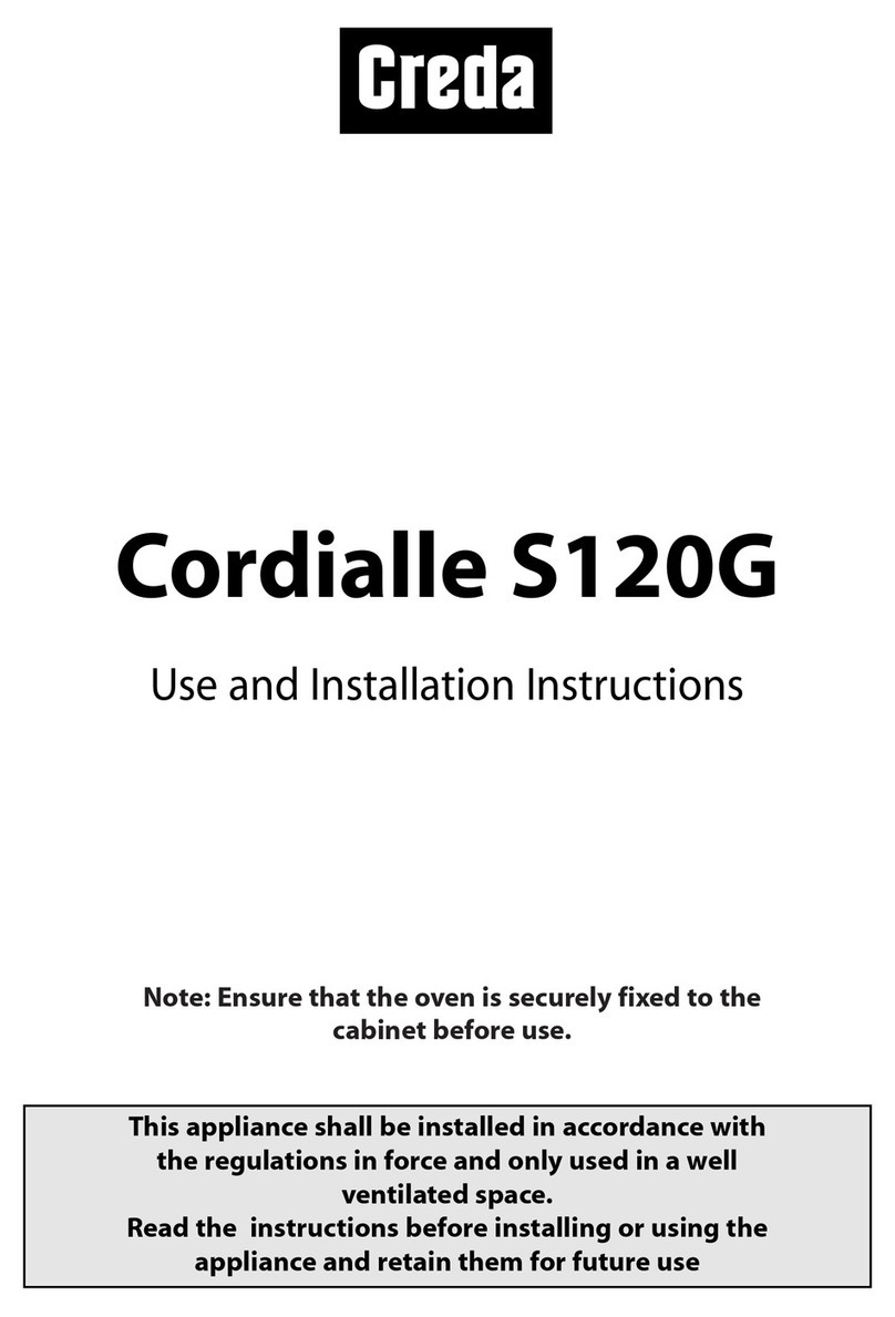 Creda Cordialle S120G Technical manual