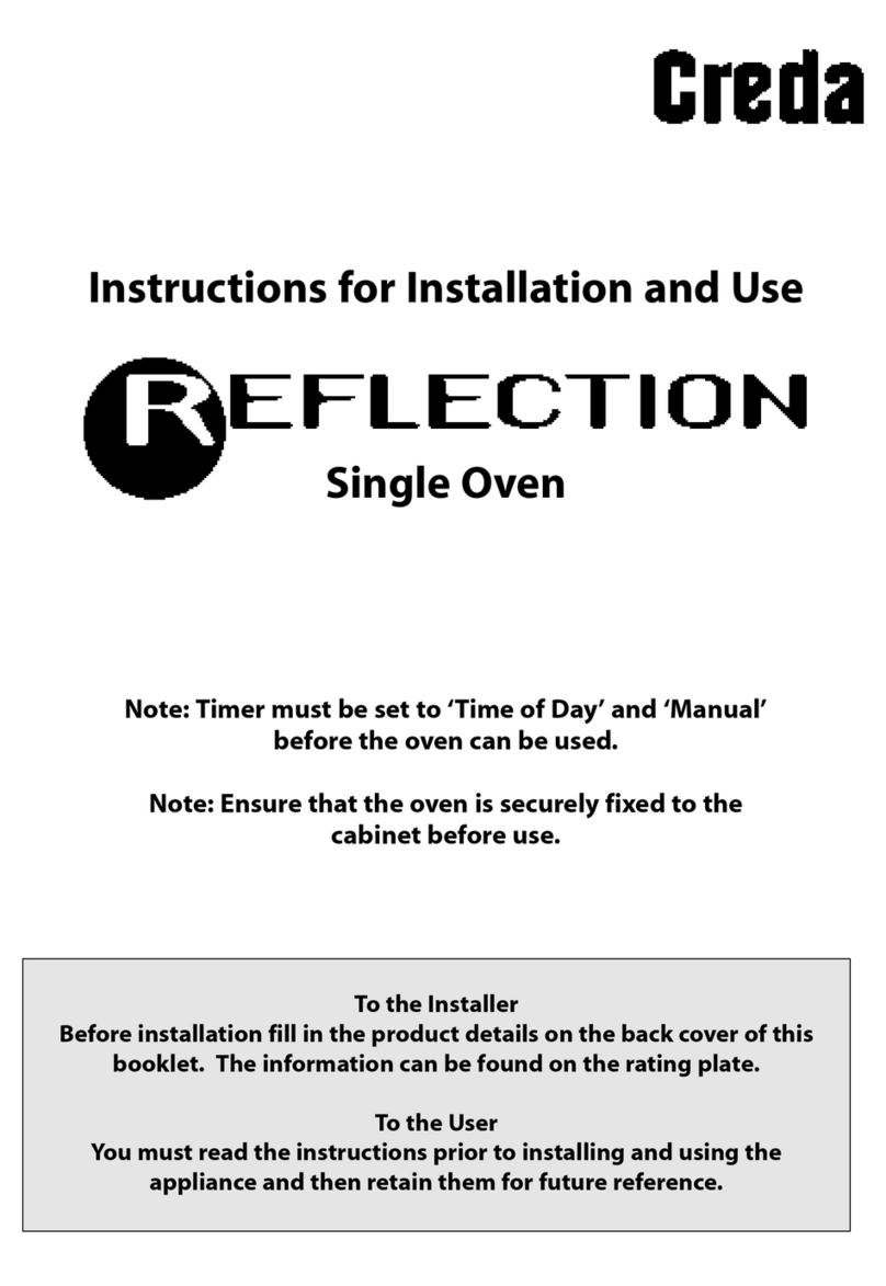 Creda REFLECTION Operating and maintenance manual