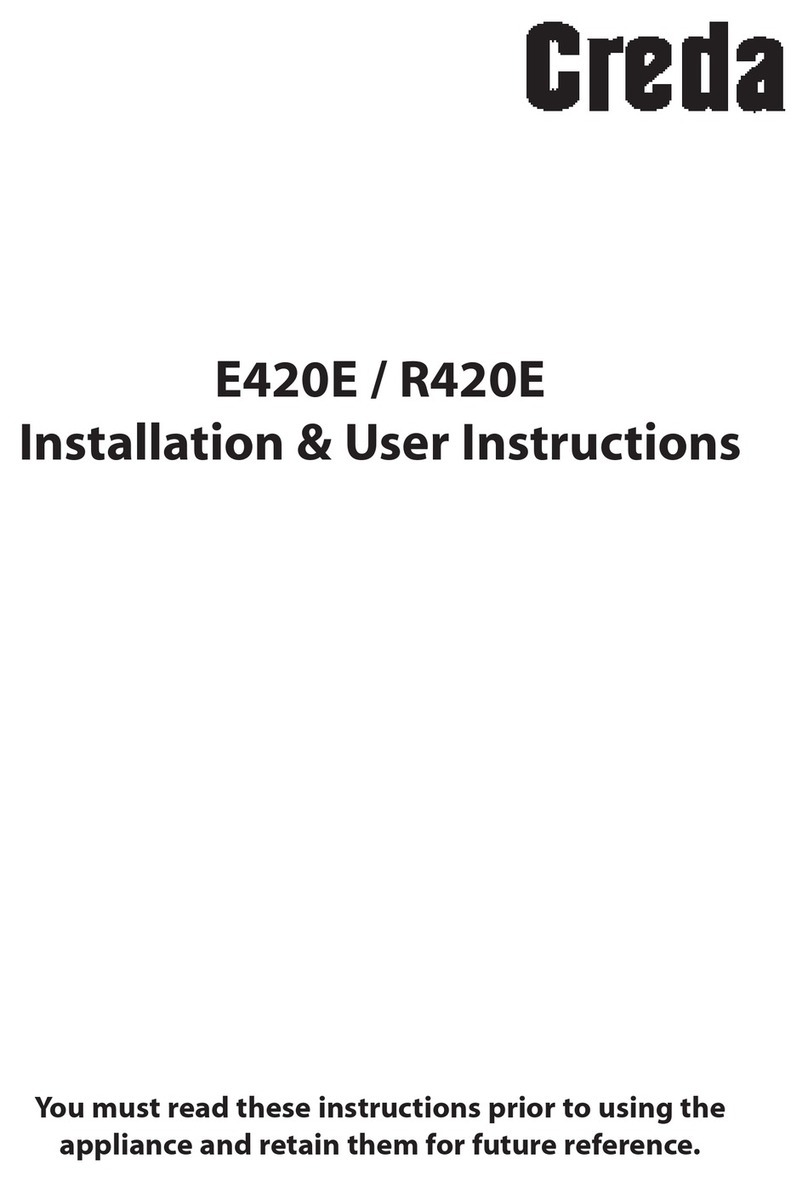 Creda E420E Installation and user instructions