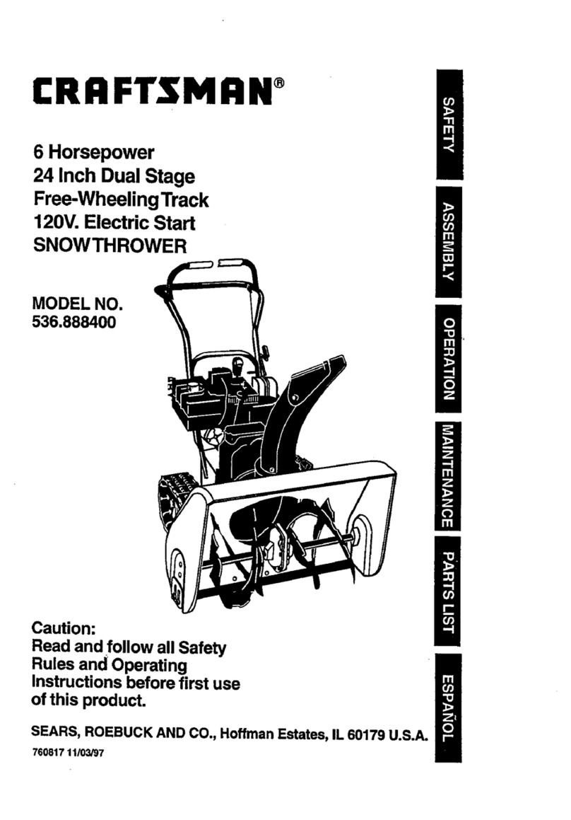 Craftsman SNOWTHROWER 536.8884 User manual