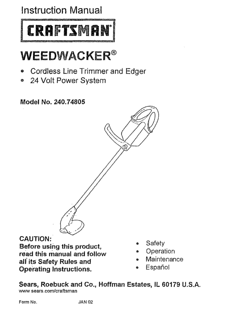 Craftsman WEEDWACKER 240.74805 instruction manual