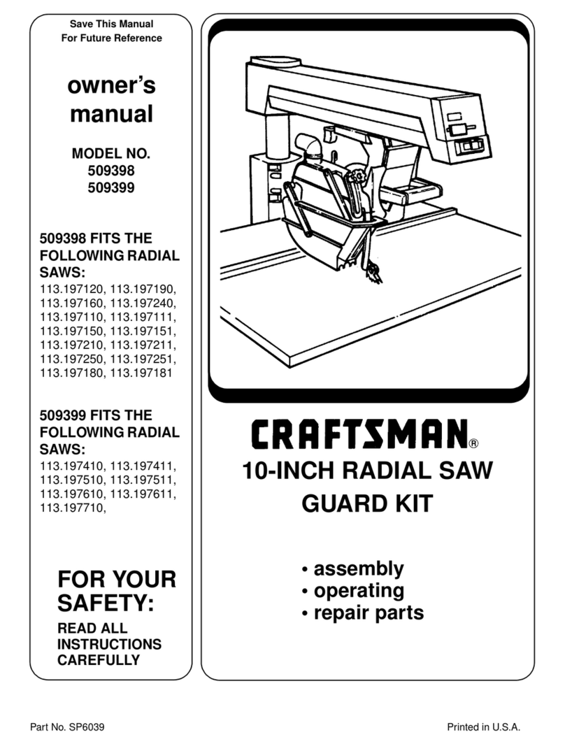 Craftsman 509398 owner's manual