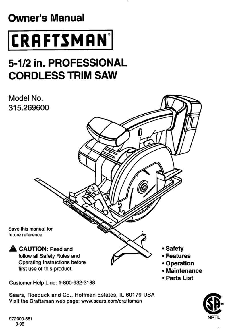 Craftsman 315.2696 owner's manual
