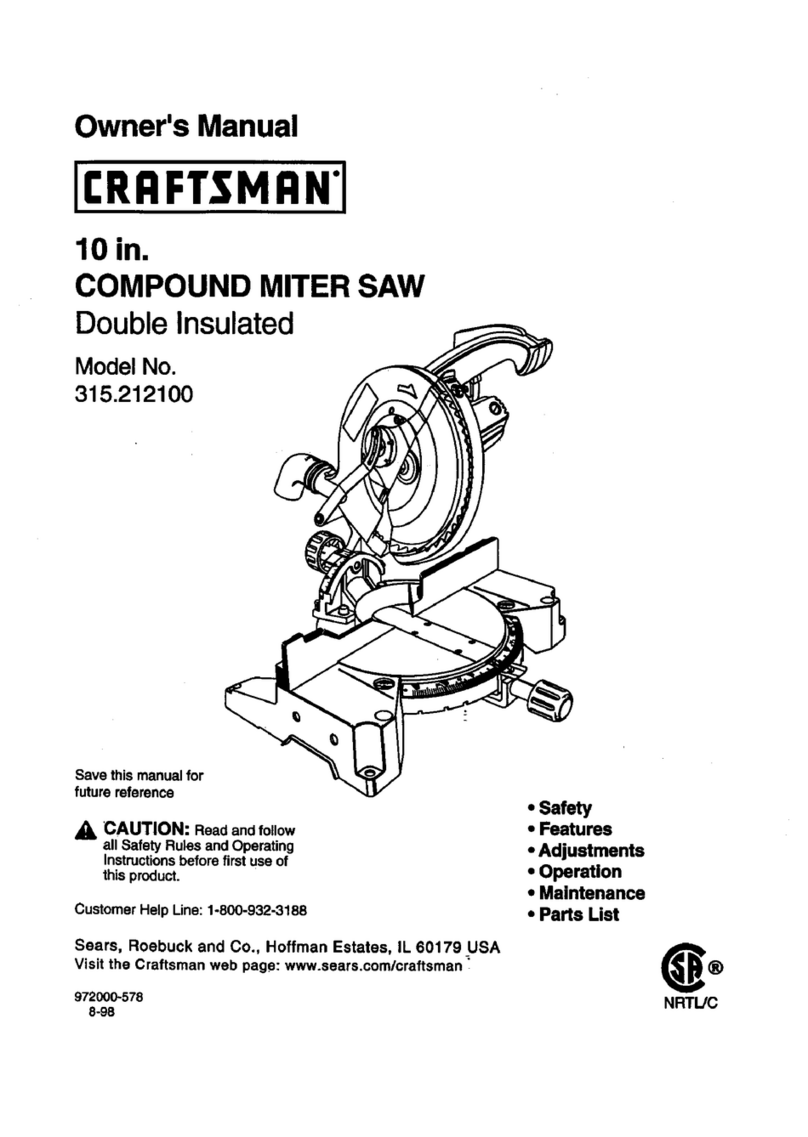 Craftsman 315.2121O0 owner's manual